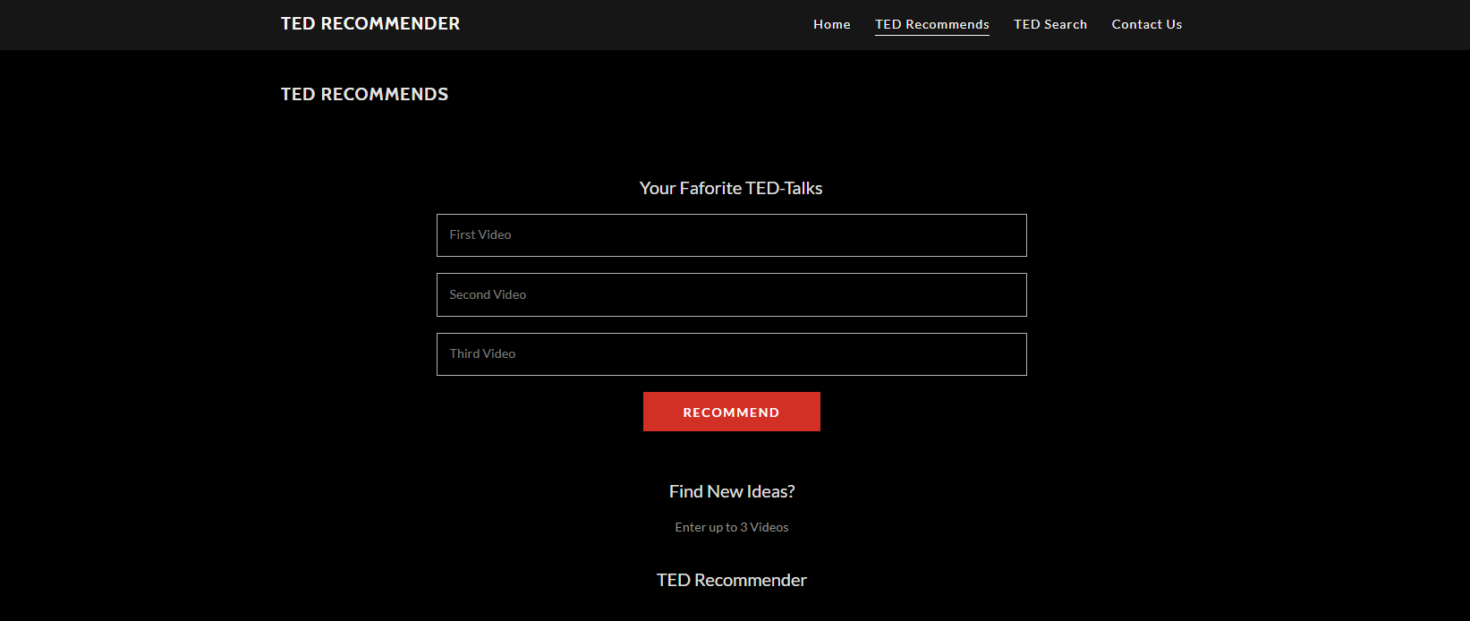 Recommend Page